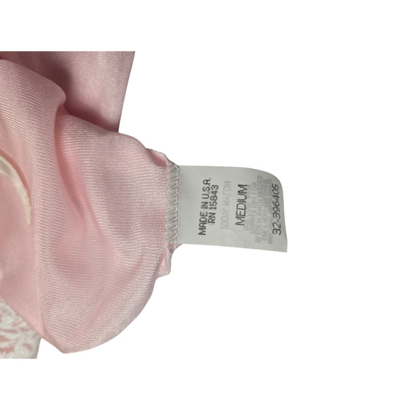 Vintage Peignoir Set Size Medium Pink Nylon Robe Nightgown Ashley Ames - Picture 7 of 10